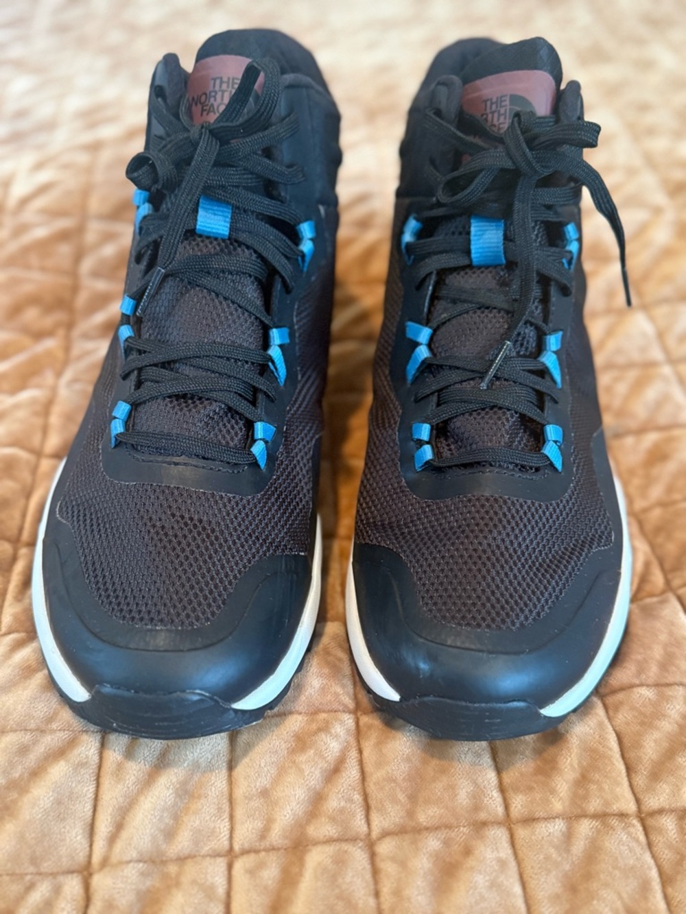 The North Face Men’s Black hiking sneaker boot - Blue Accents- worn 1X